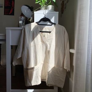 super cute canvas smock!